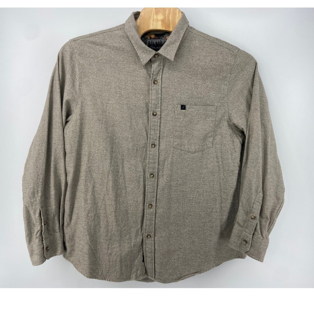 Pladra‎ Flannel Shirt Mens 2X Brown Elli Outdoor Cabin Gorpcore Elk Casual